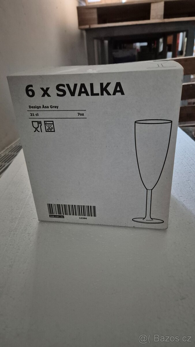 Sklenice na šampus 6ks