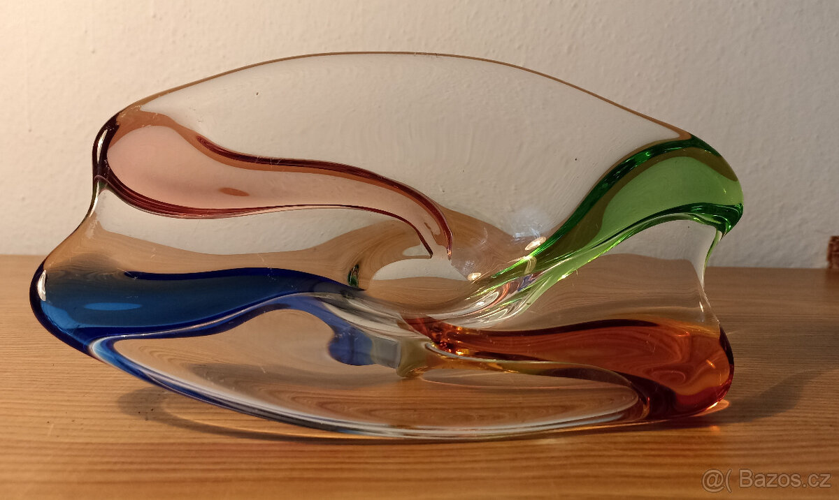 Skleněná miska, žardiniéra Rhapsody Zemek Mstišov