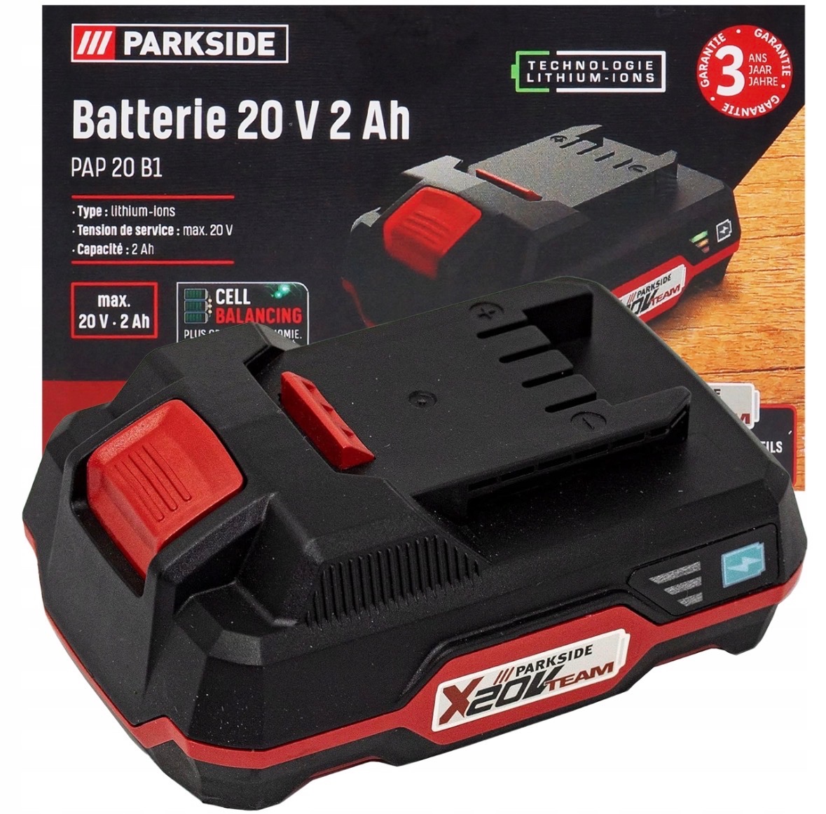 PARKSIDE baterie 2Ah + nabíječka