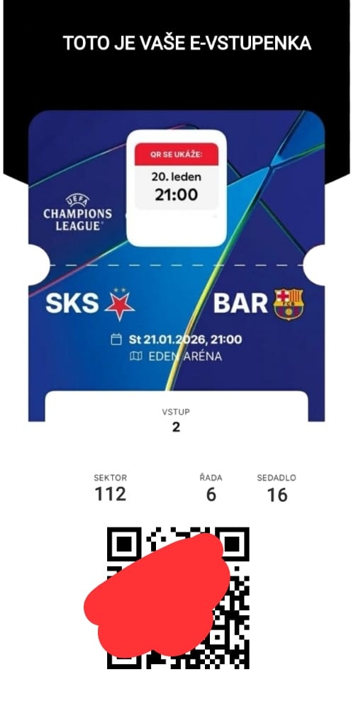 Slavia vs Barcelona Vstupenky