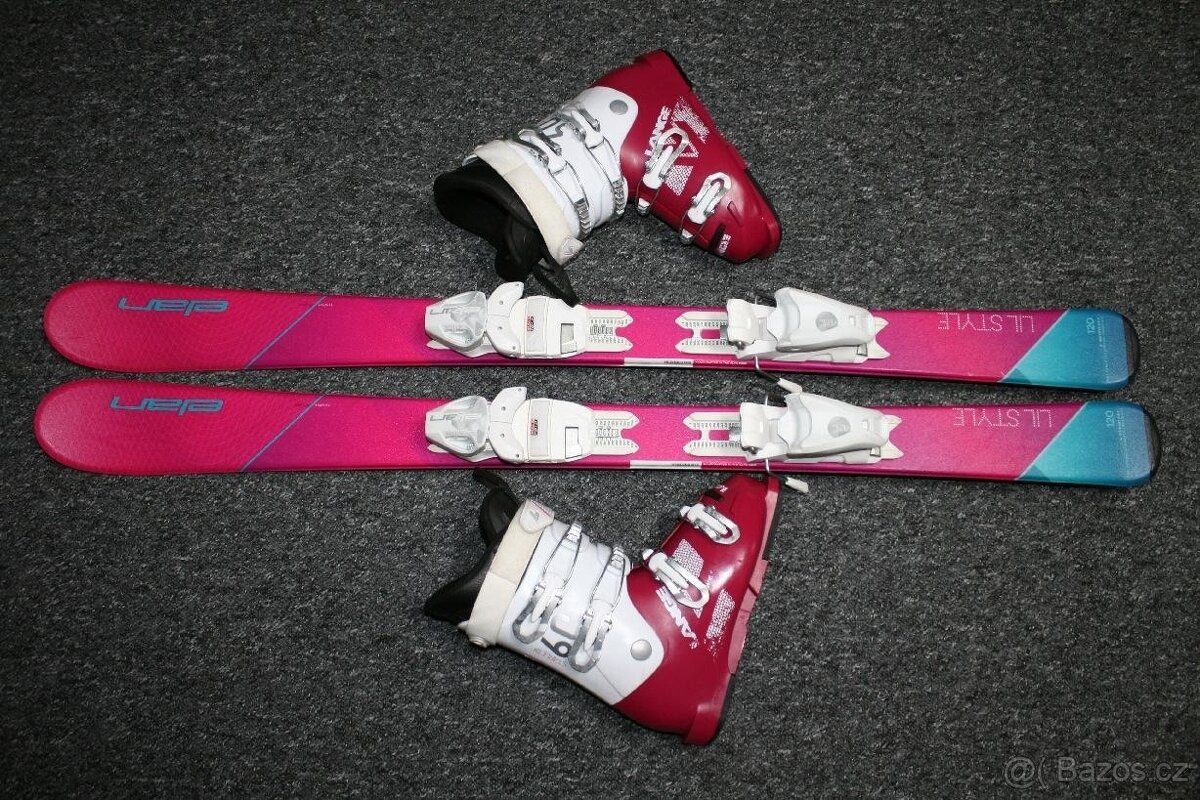 divčí lyže Elan Lil 120 cm , lyžiarky Nordica