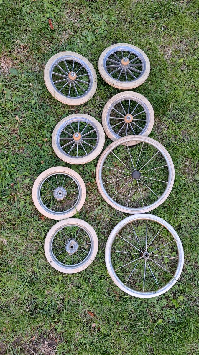 Kolečka na starý kočárek s gumou BARUM