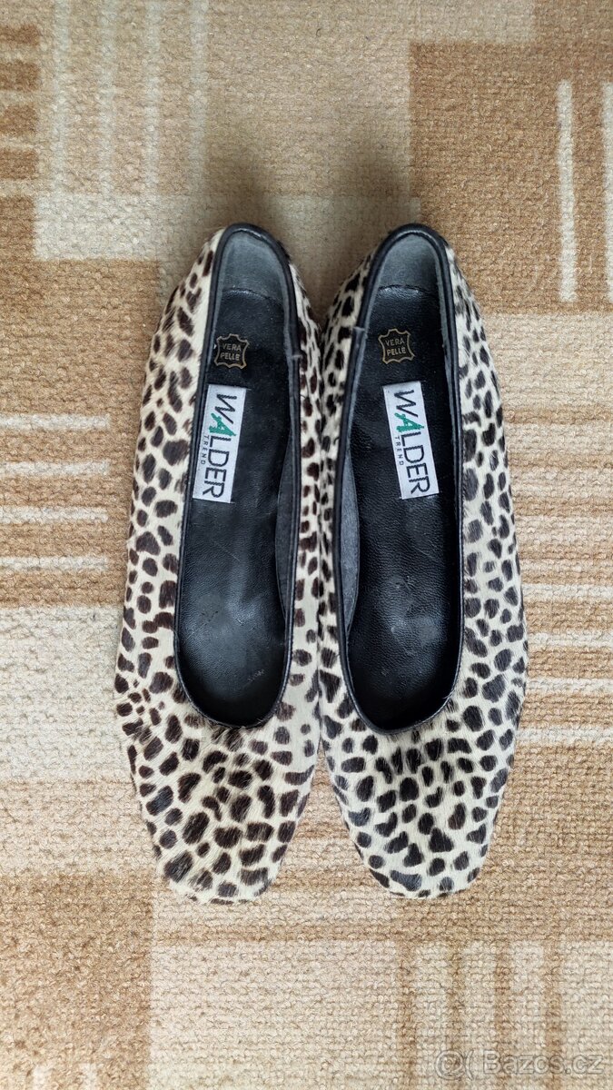 Dámské balerínky s leopardím vzorem
