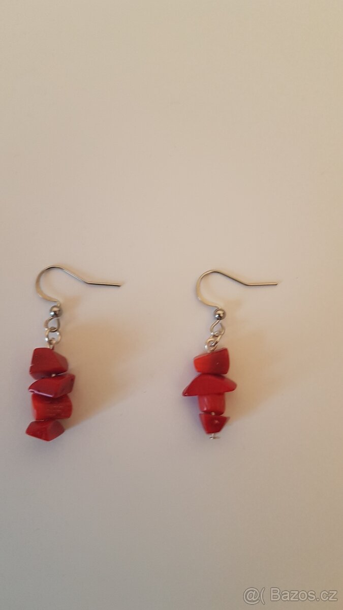 Prodám krásné červené náušnice