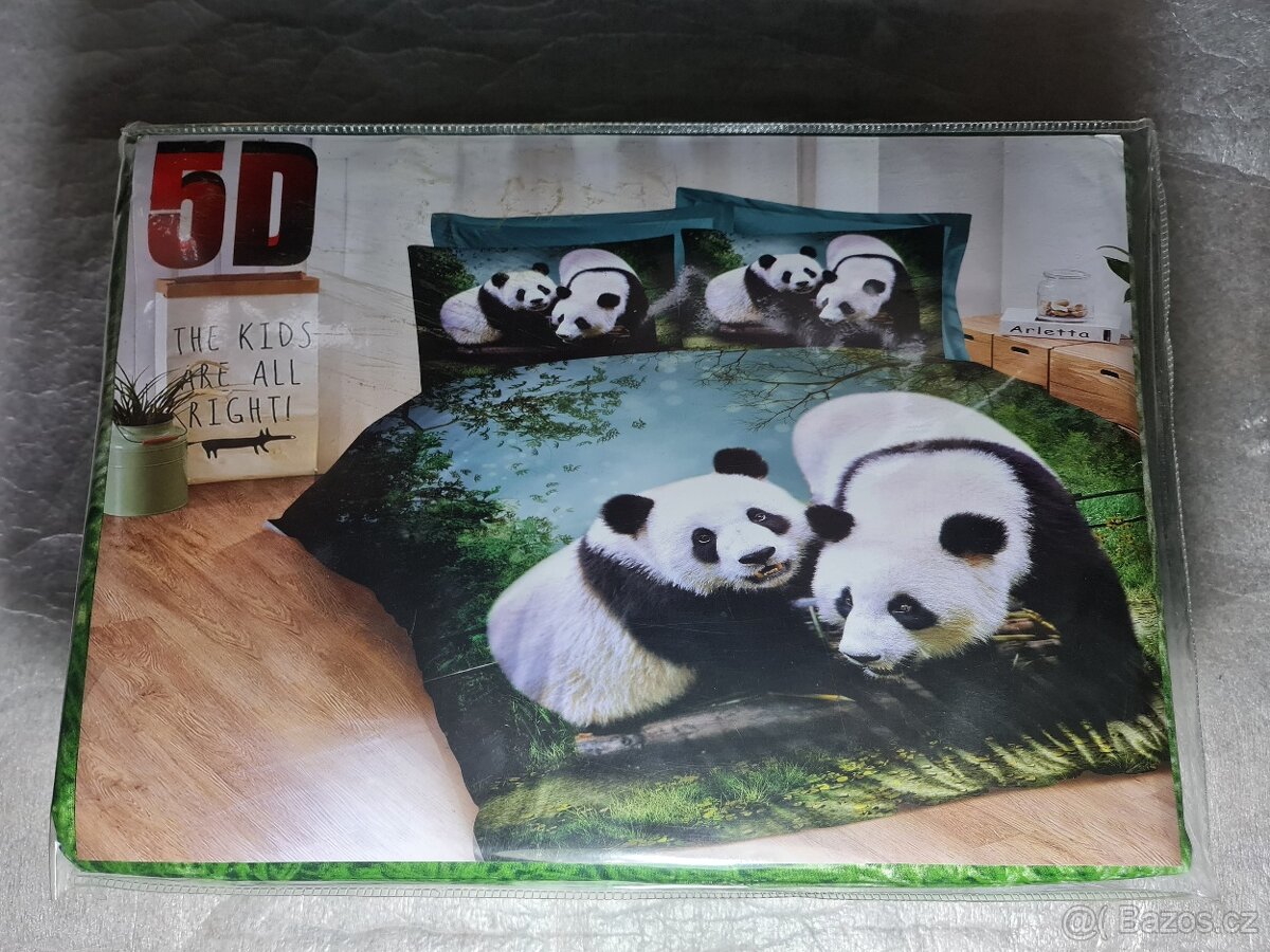 Povlečení 7 kusů 5D Panda