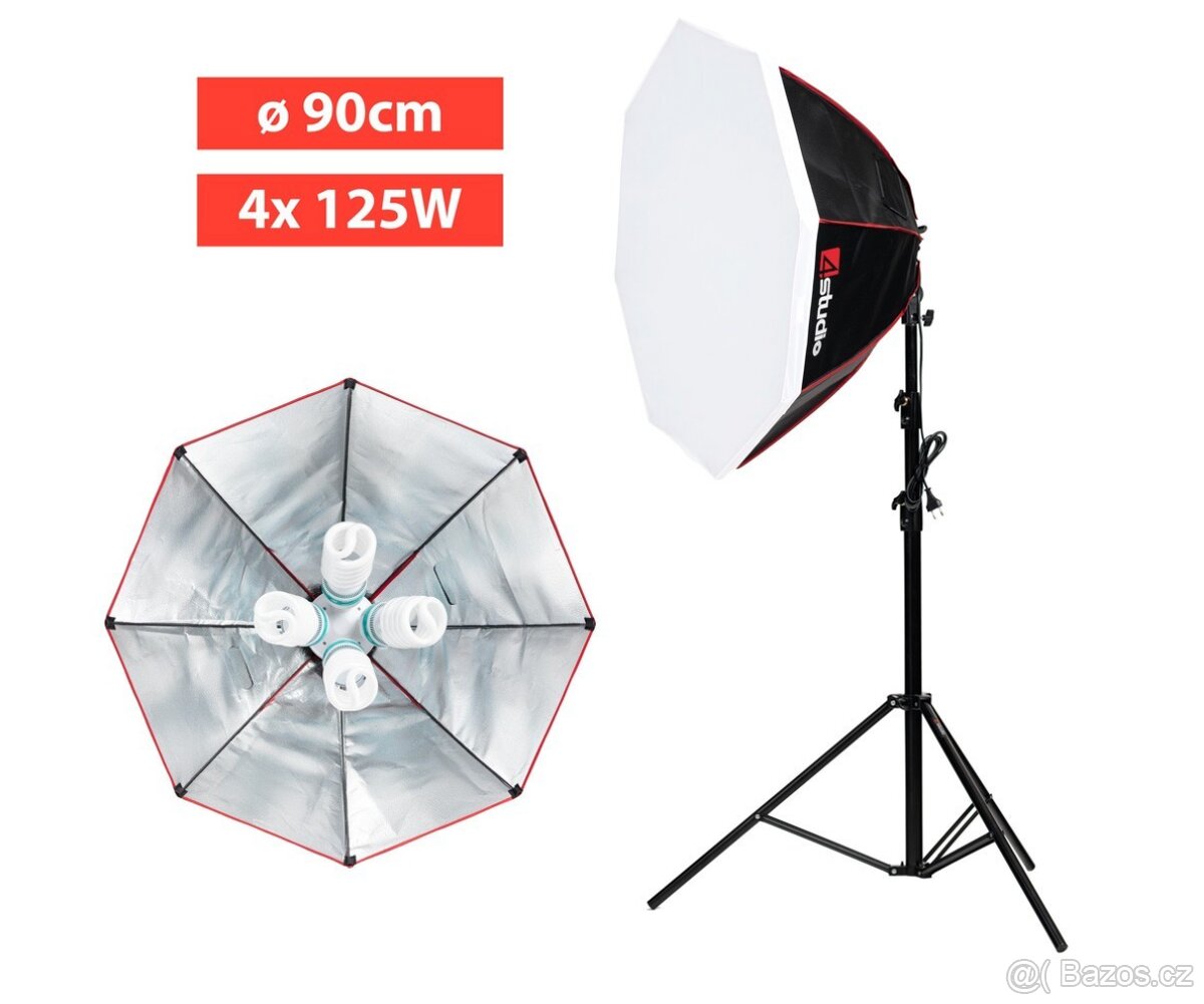 Trvalé světlo daylight 4studio SS-21 90cm s žárovkami 4x 125