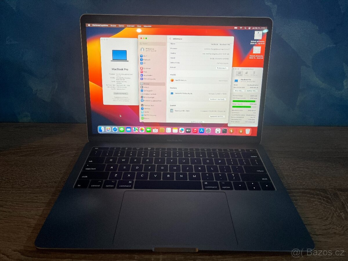 Macbook PRO 13, 2017, 16GB, 256GB