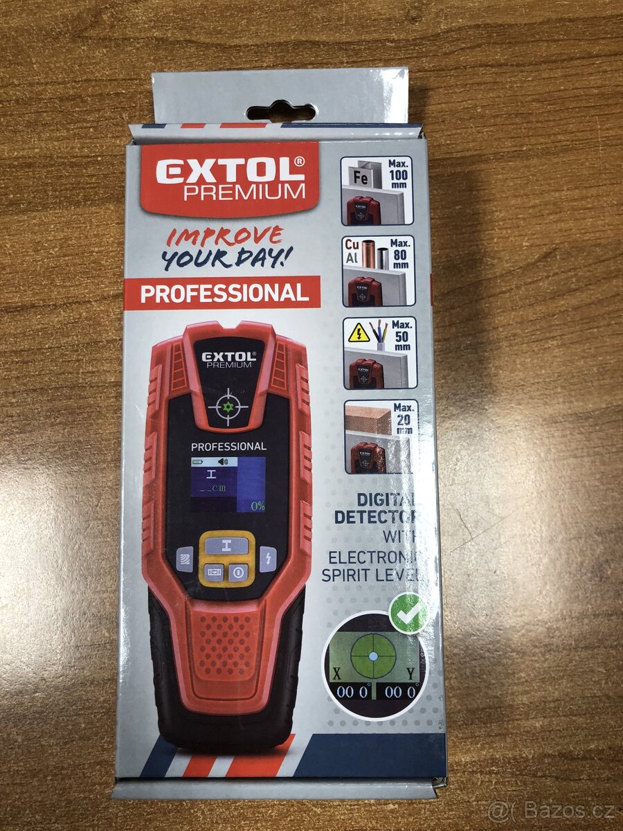 Extol premium digitalní detektor kovů professional nový