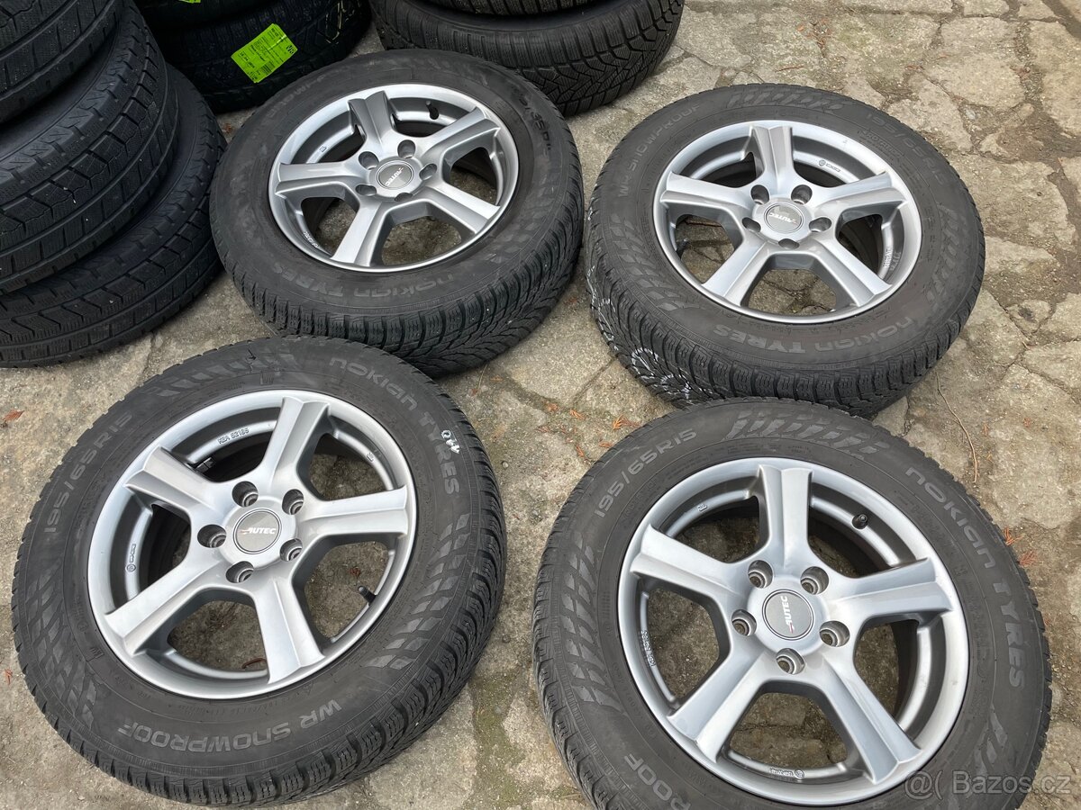 Alu kola 5x112 včetně zimních pneu 195/65 R15