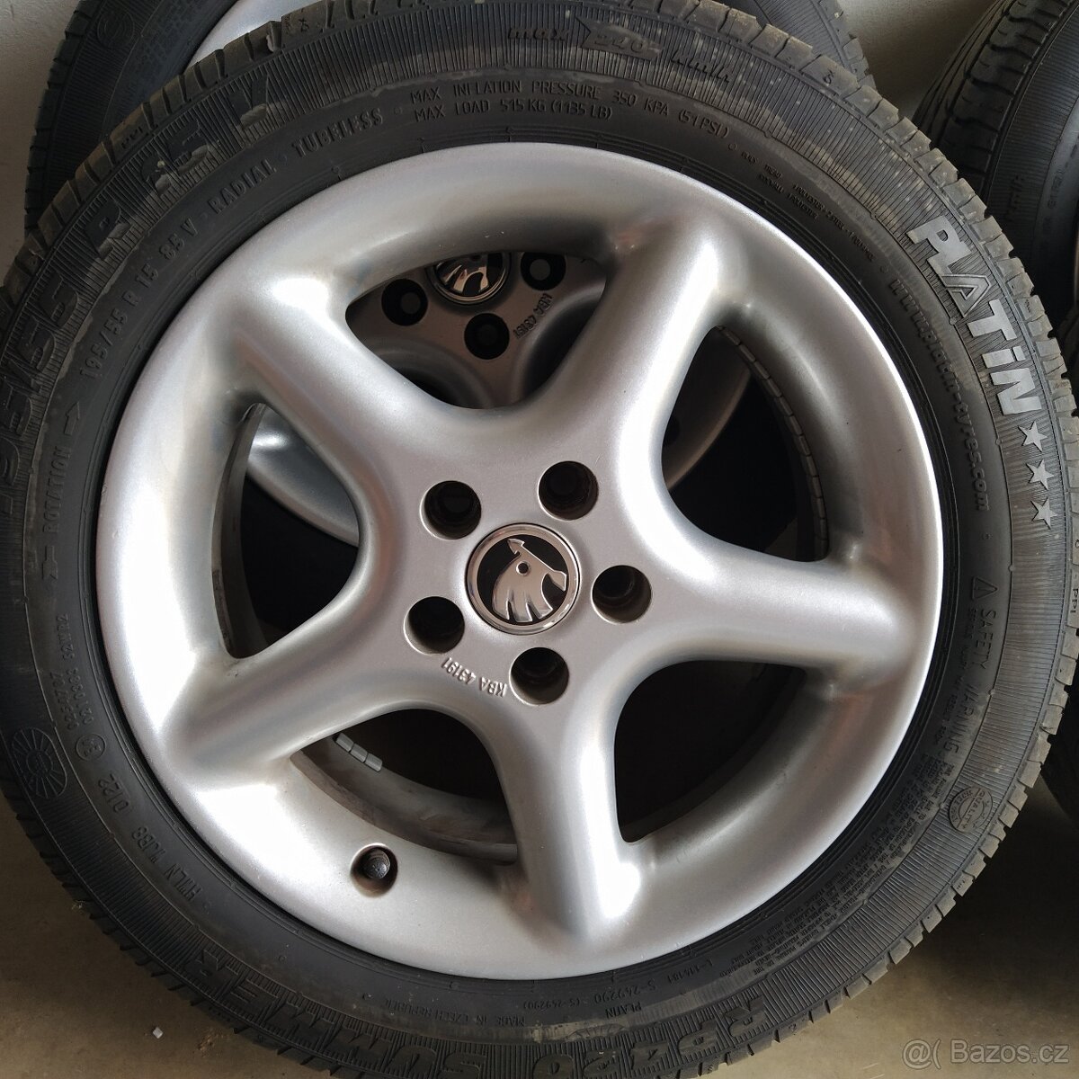 15" 5x100, 195/55/15, fabia