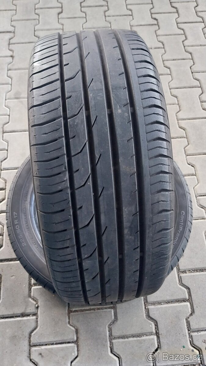 Prodám 2 x letní pneu Continental 225/50/17