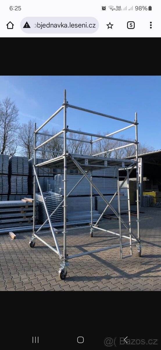 Věž z modulového lešení pionmodul 2,07x2,07x2,3m