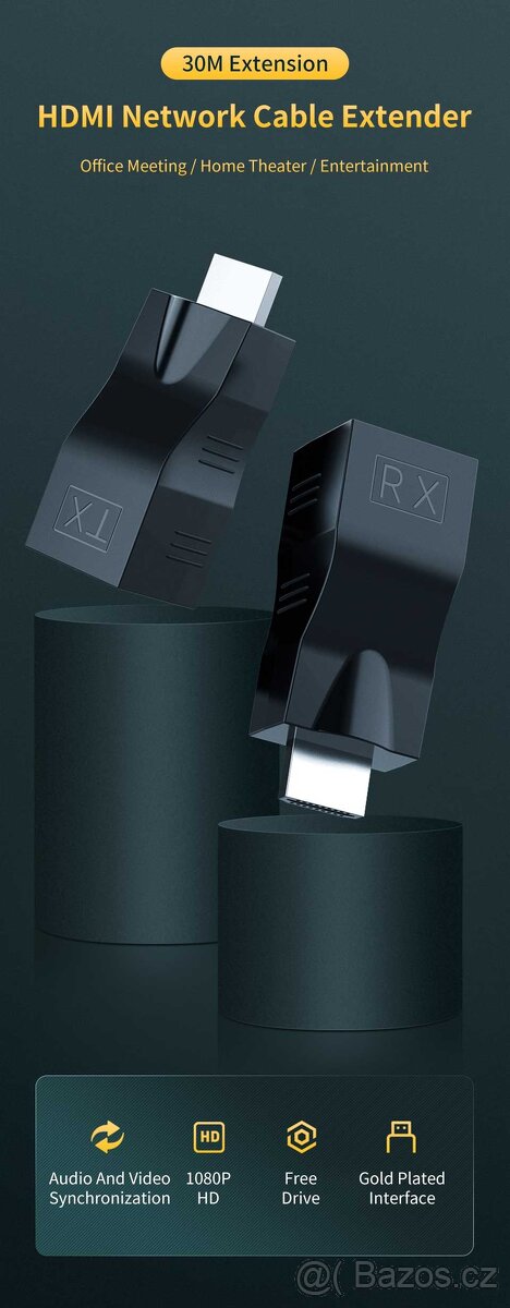 HDMI signál propojení prostřednictvím LAN až na 30m