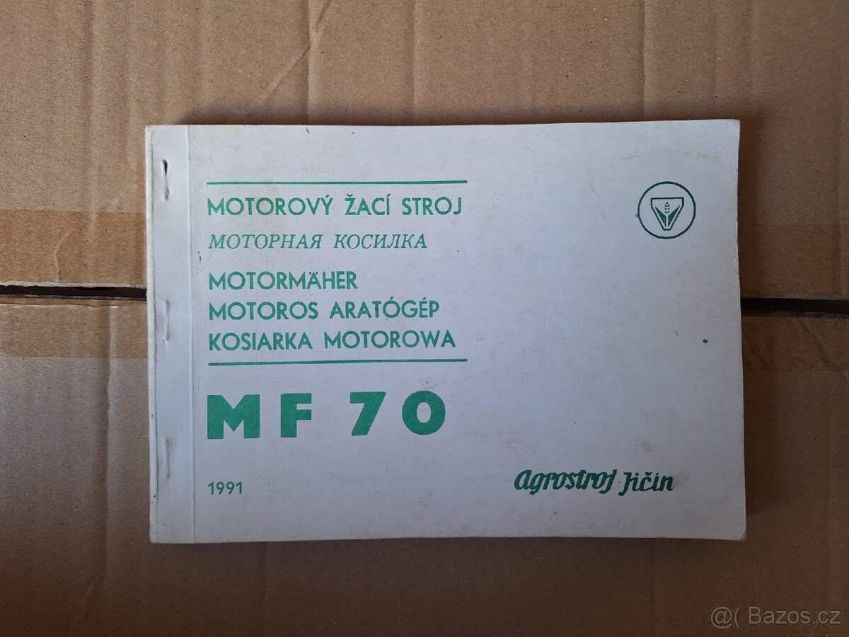 Mf 70 kniha, návod k obsluze