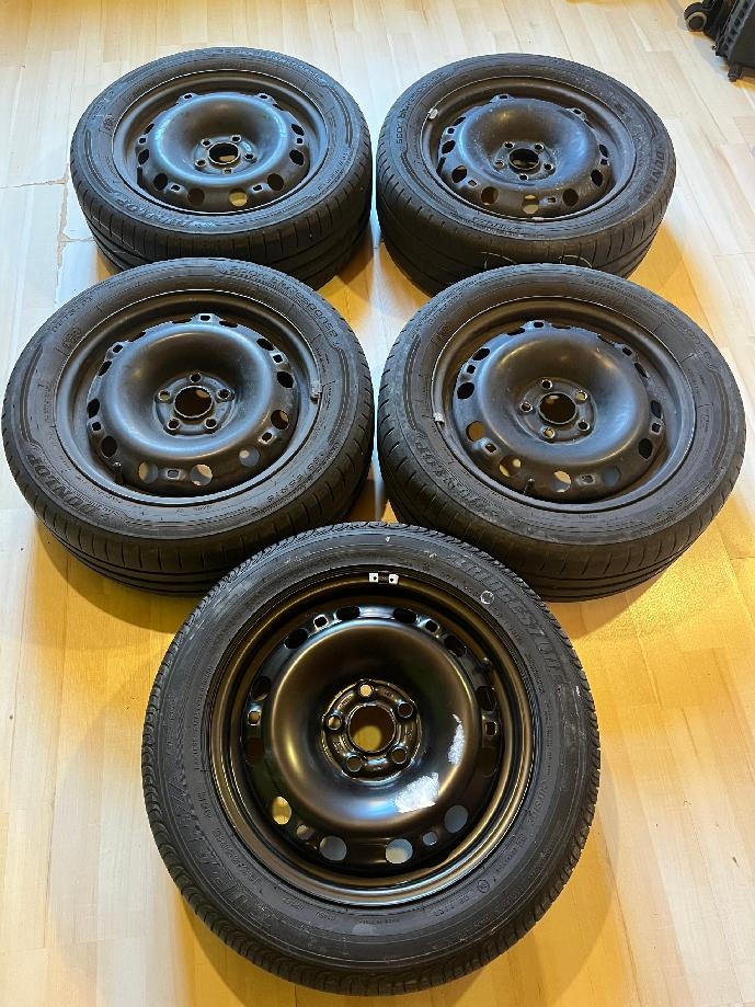 Plech. Kola 5x100 15x6J ET38 195/55/R15