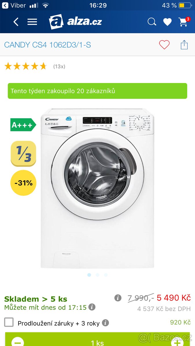 Automatická pračka Indesit Innex – funkční, s drobnou vadou