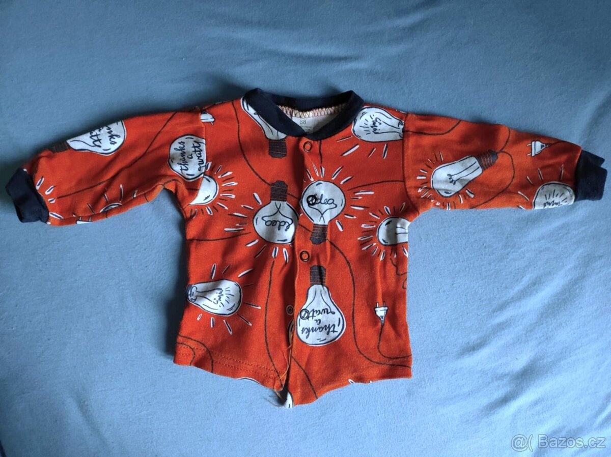 Kojenecký oranžový kabátek Žárovka, vel. 68