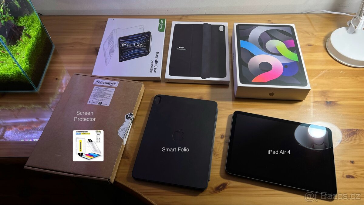 iPad Air 4 256 GB nová baterie, Smart Folio, Sklo, iPad Case