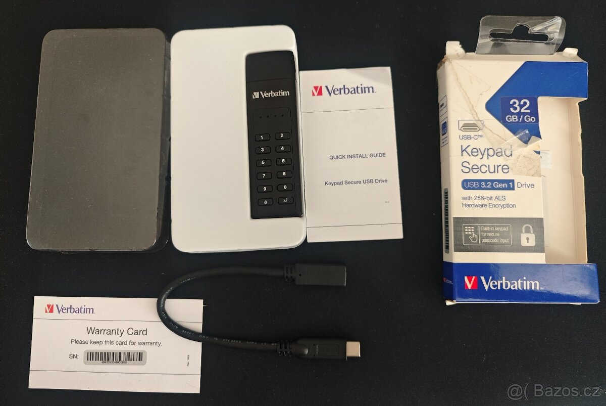 Flash disk Verbatim Keypad Secure 32GB USB-C