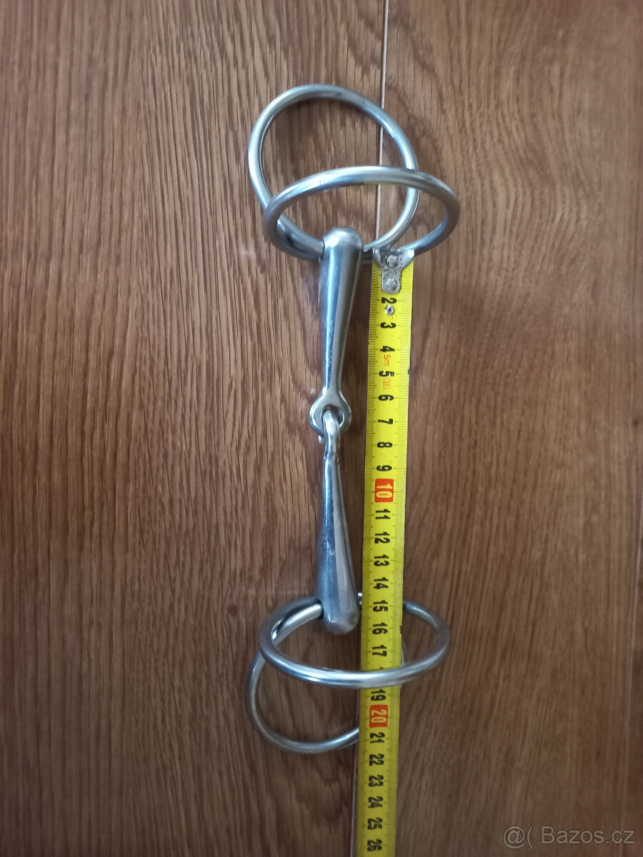 Dvoukroužkové kočárové udidlo 15 cm