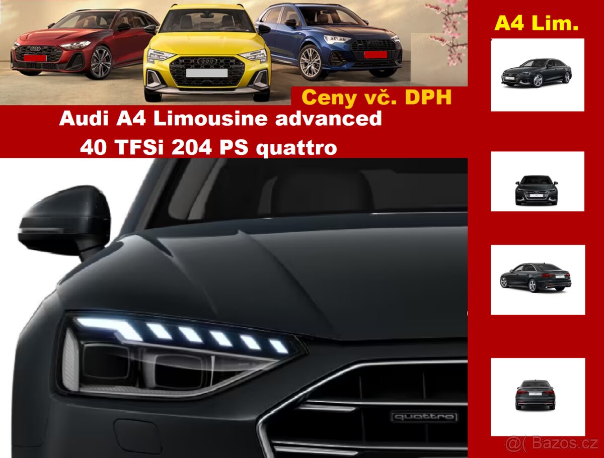 A4 Lim 204PS Matrix 3Klim Kam HuD Nav HiFi DPH AL 2PDC 7/23