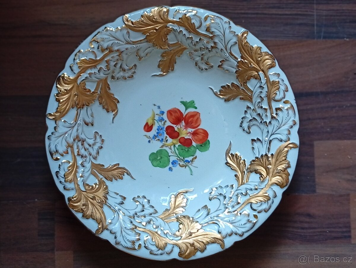 Míšeňský porcelánový talíř