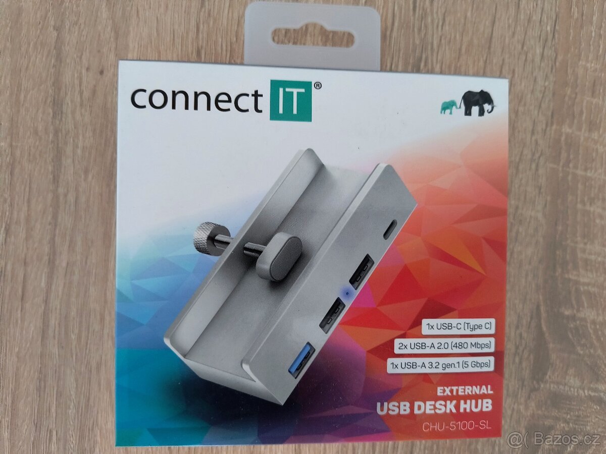 Externí USB Desk Hub 4V1 CONNECT IT CHU-5100-SL - NOVÝ