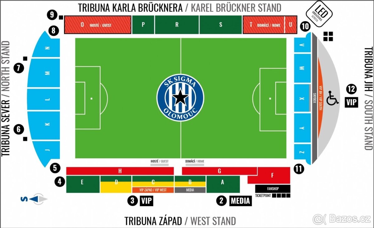 Prodám vstupenku Sigma Olomouc - Slavia Praha
