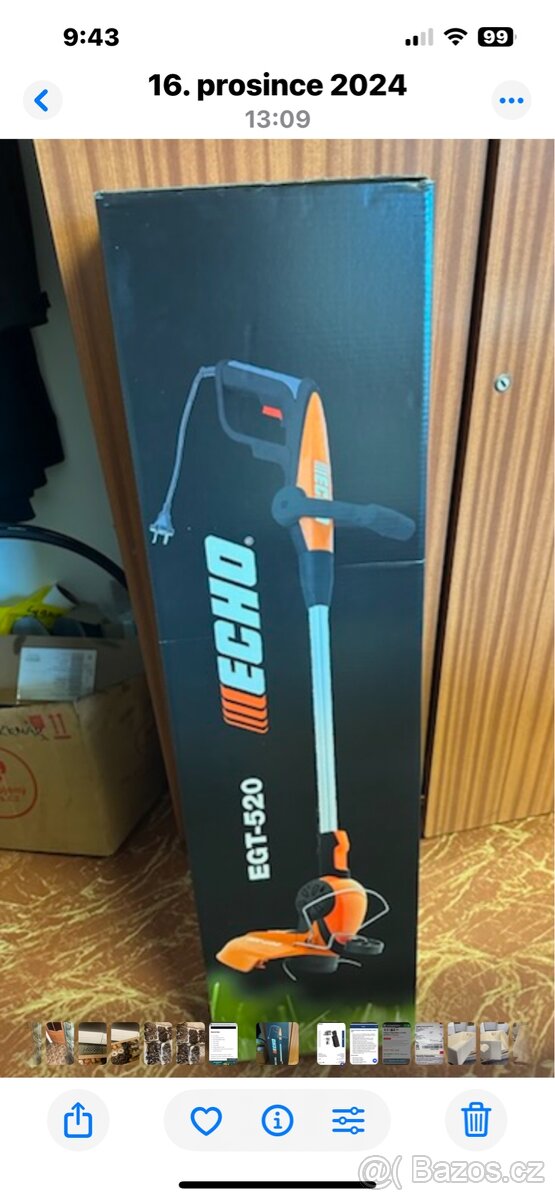 Elektrický vyžínač nový, nepoužitý ECHO-EGT-520