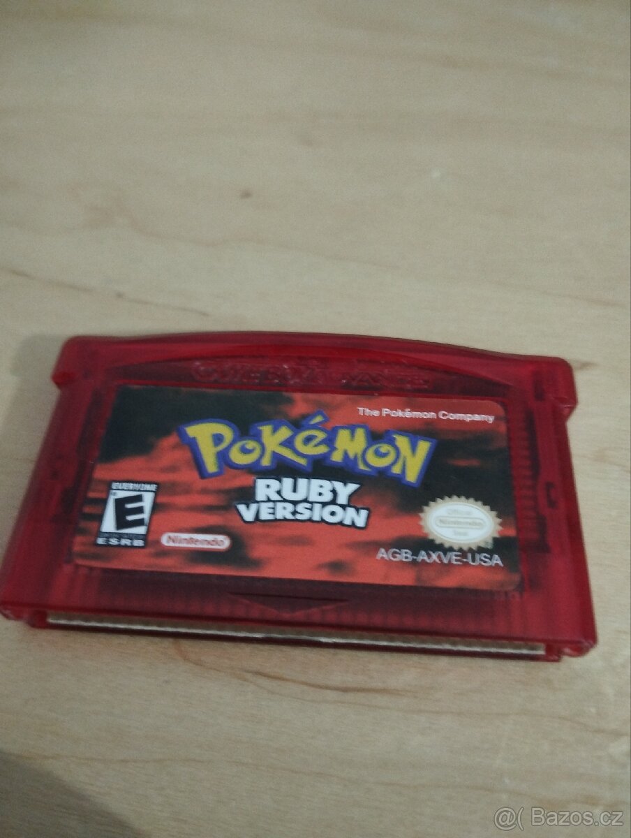 Hra Pokemon ruby na gameboy advance