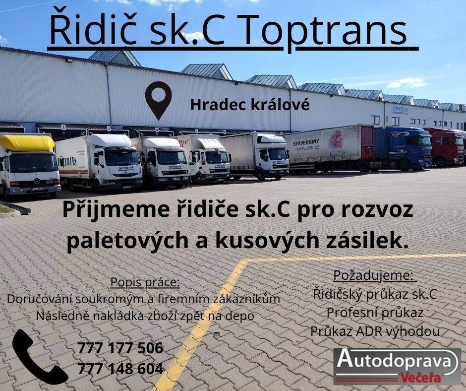 Řidič sk.c Toptrans