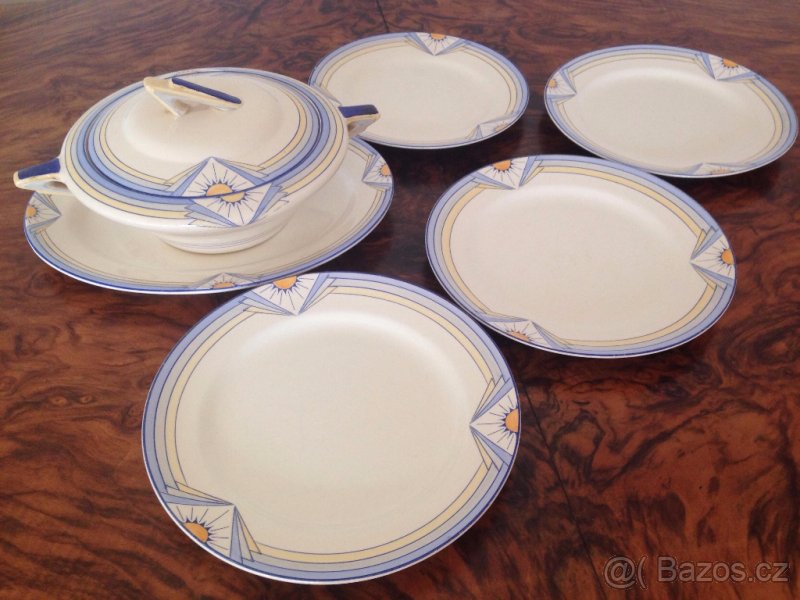 originál Art Deco stolní set, dovoz z Anglie