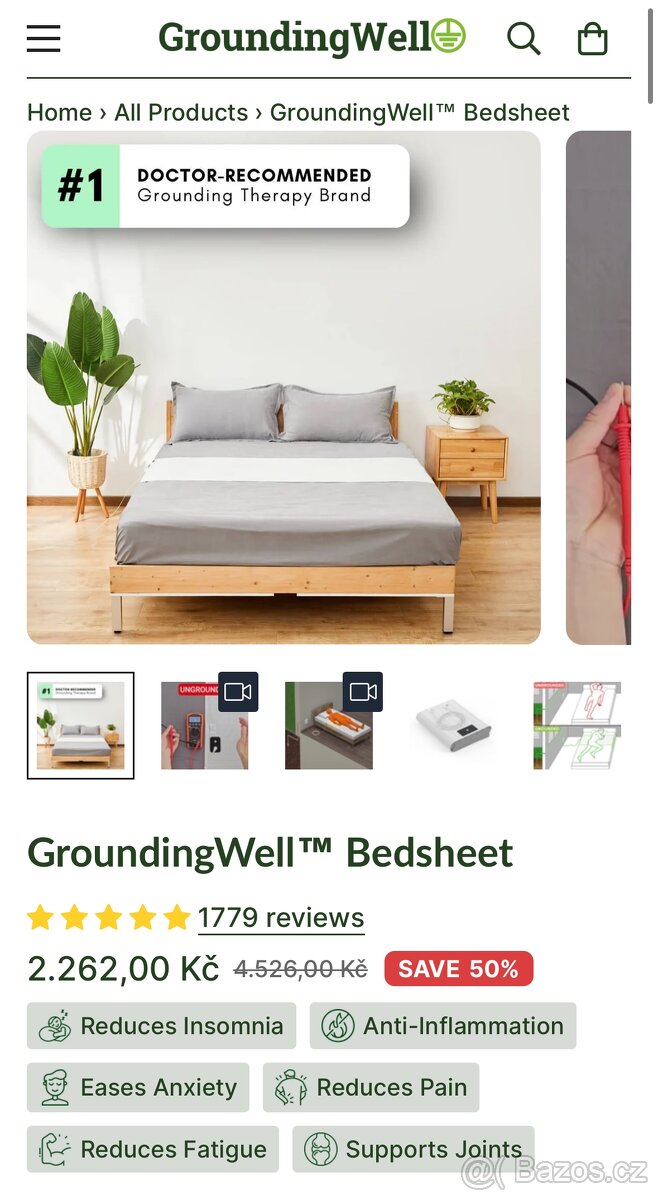 Uzemňovací podložka do postele - grounding well