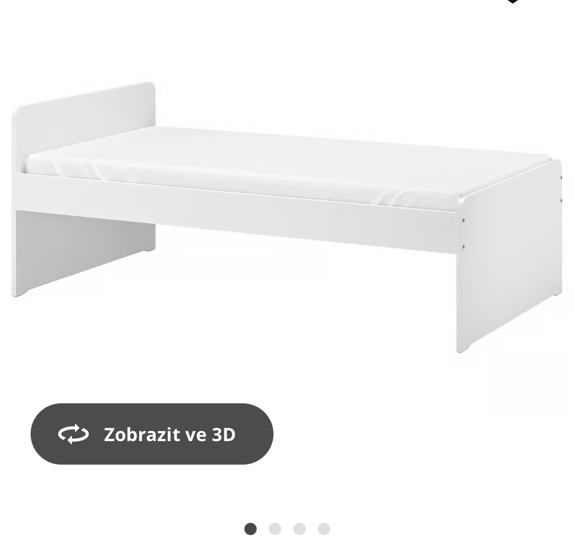Postel s matraci a roštem z ikea 90x200 cm