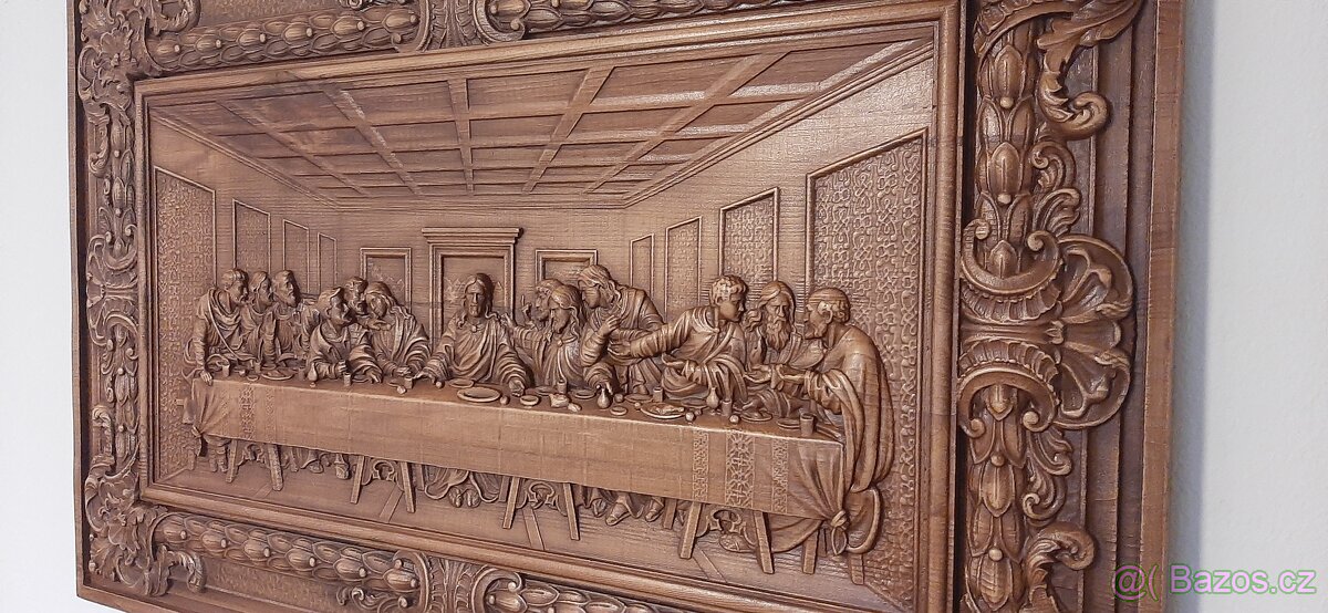 Drevený obraz   95×65cm Posledná večera