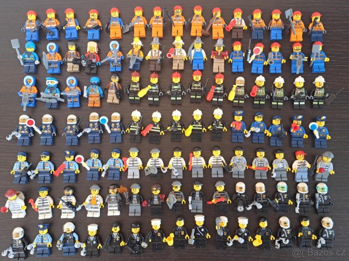 👮♂️💰 Lego City sada - přes 100 figurek 👨🚒🚧