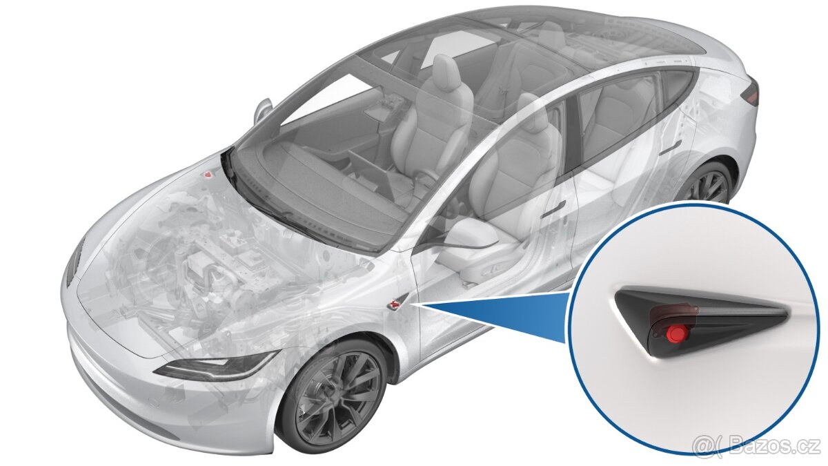 Tesla 3 Tesla Y bocní kamera side camera Tesla nova