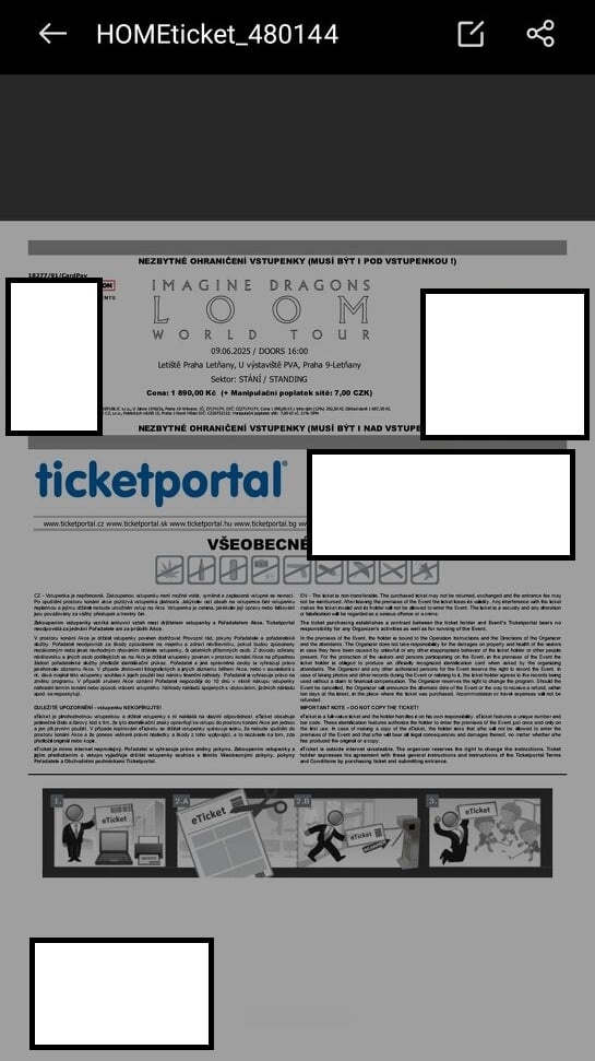 Imagine Dragons 9.6.2025 2x stání