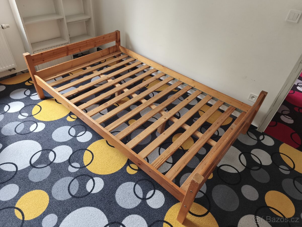 2x postel 1x 120x200cm a 1x 80x200cm