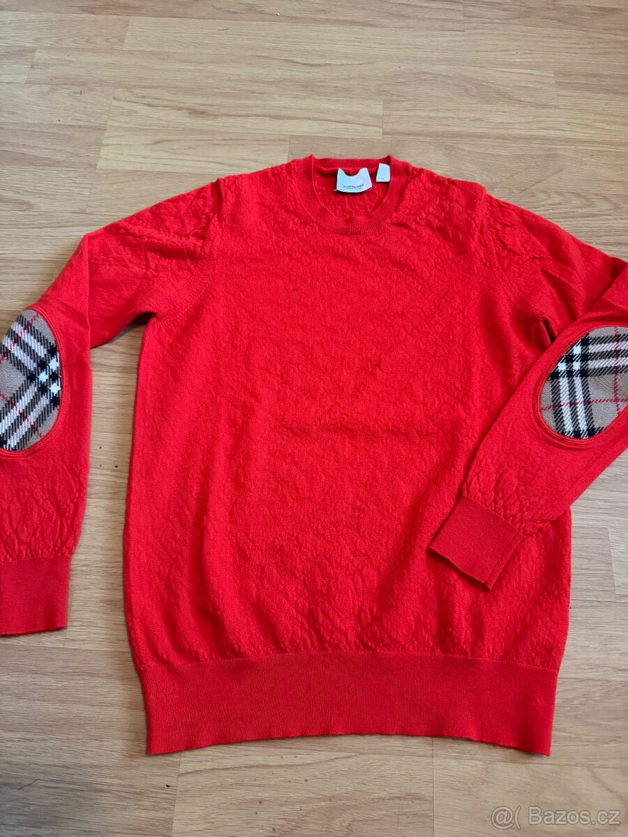 Dámsky červený svetr Burberry M