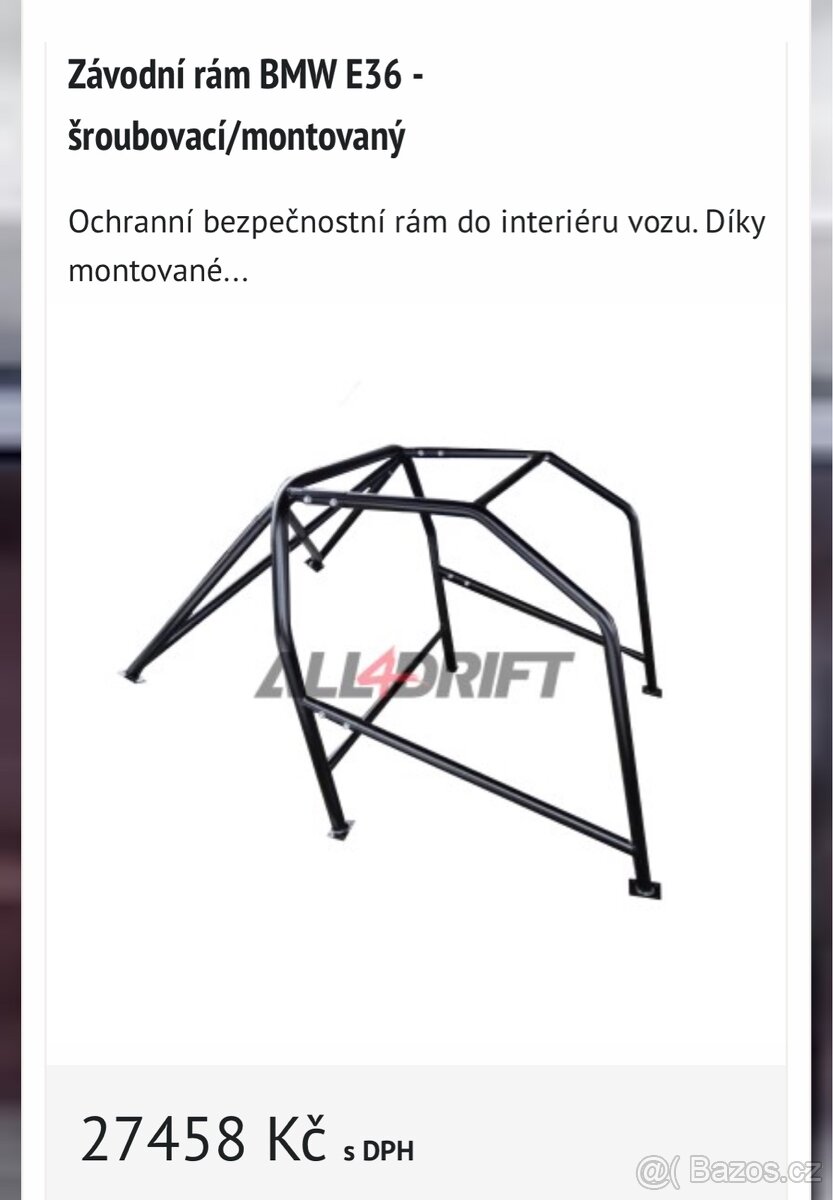 Závodní šroubovací rám BMW E36