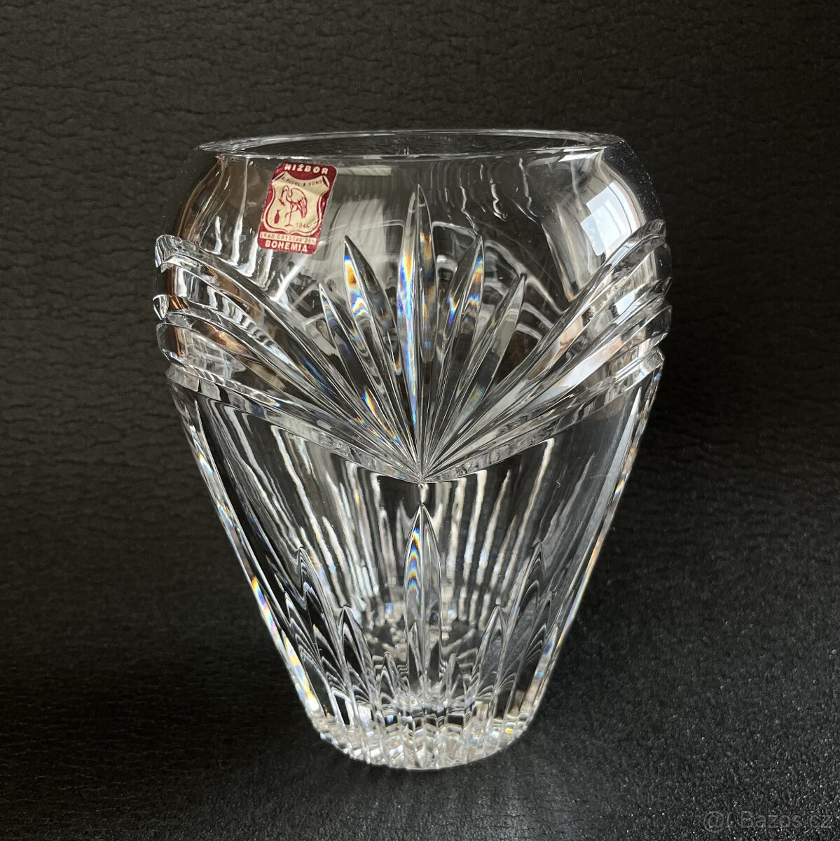 Ruckl Broušená křišťálová váza 18 cm, Nižbor