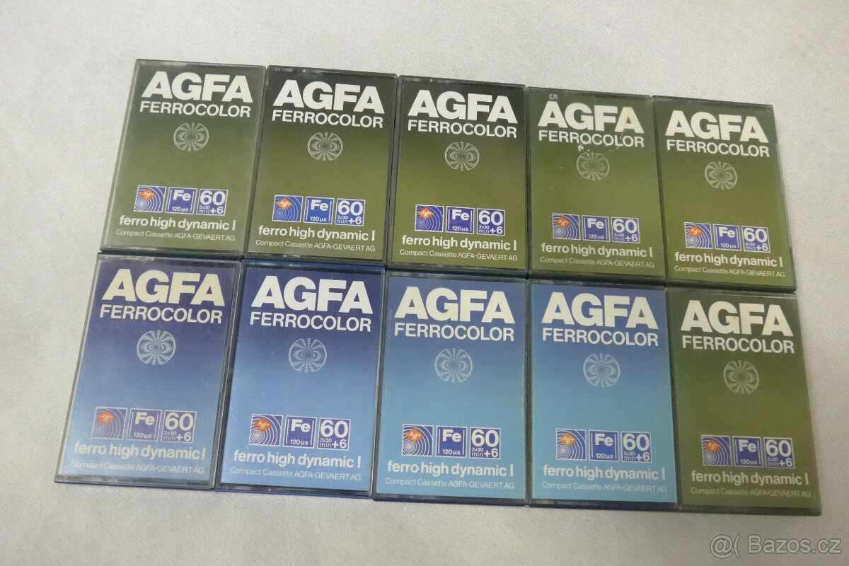 AudioKazety AGFA FerroColor 10ks MC