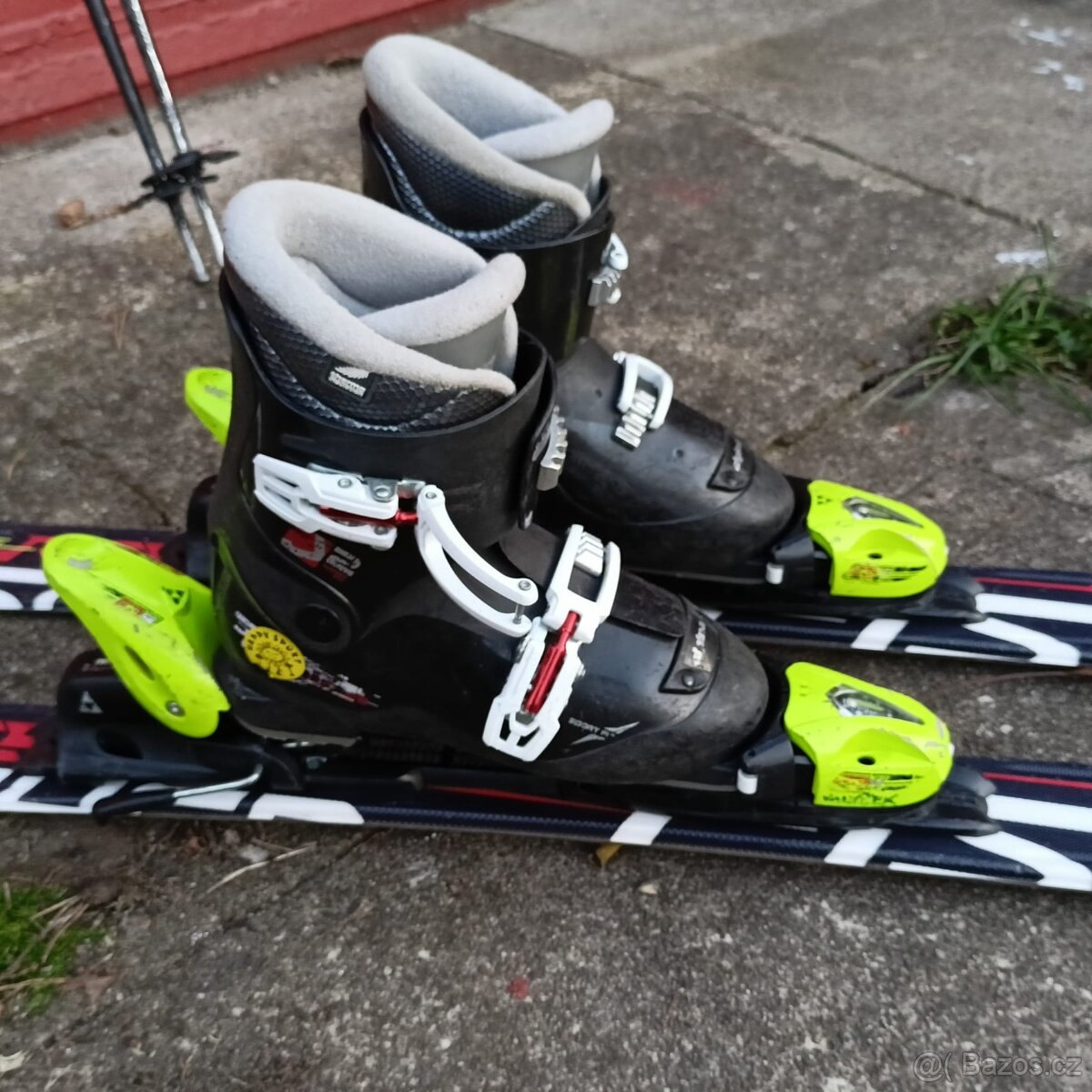 Set lyží Fisher 110cm a lyžáků 21,5