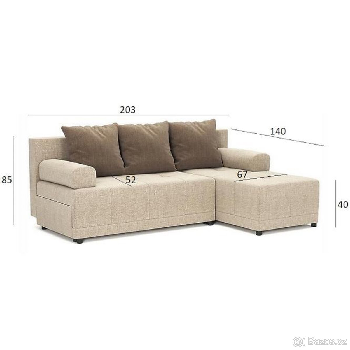 Sedačka nova : 6500 ( možnost dopravy )