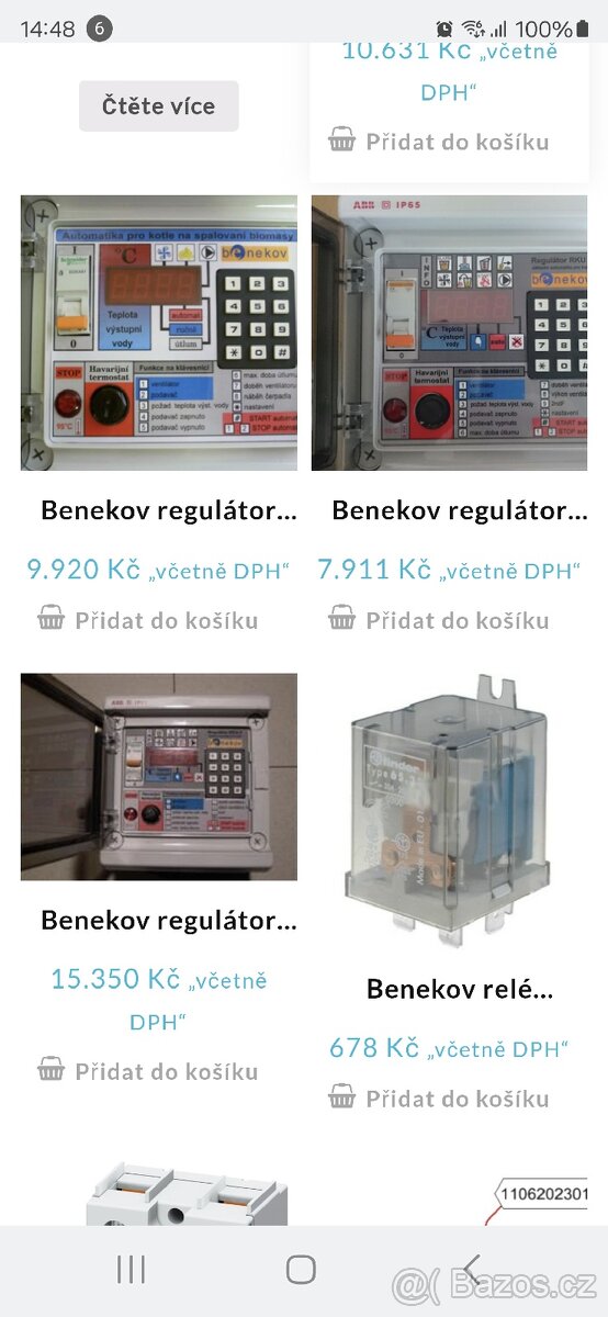 Náhradní díly na automaticky kotel Benekov ling