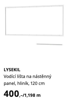lišty k obložení linky IKEA