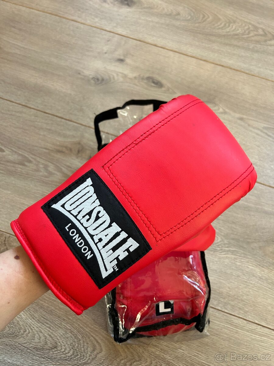 Lonsdale Boxerské rukavice / Mitts Large (L) Red