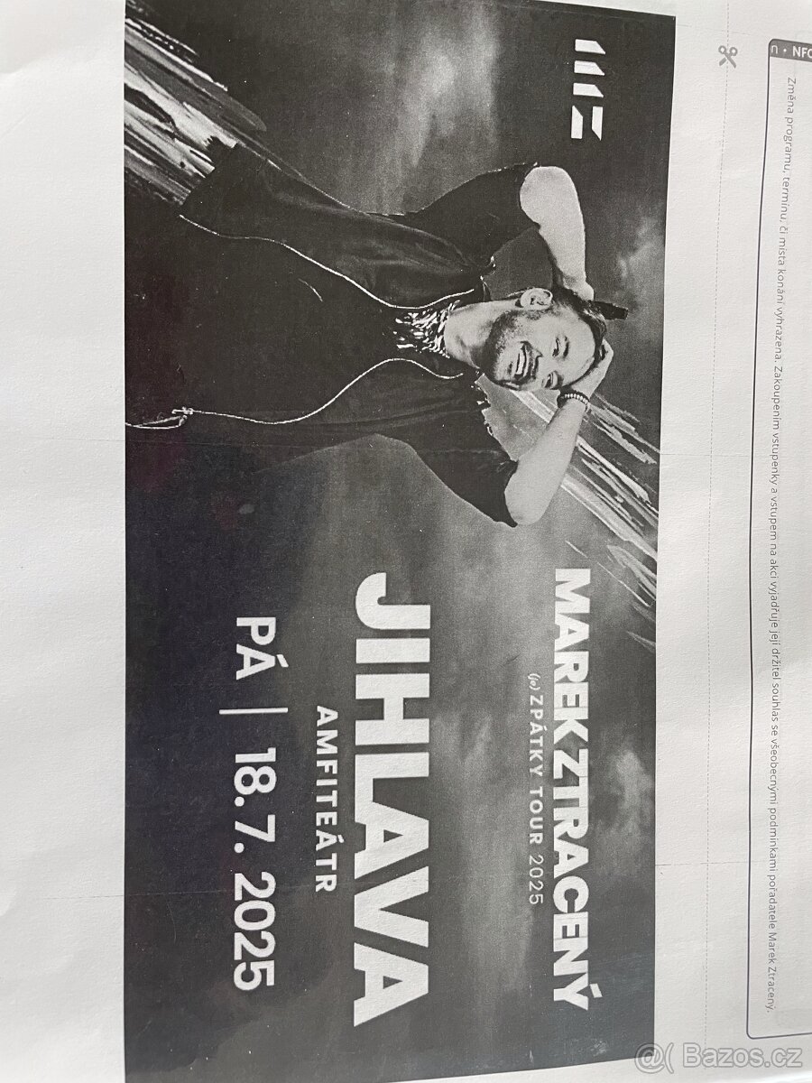 Koncert Marek Ztracený Tour 18. 7. 2025