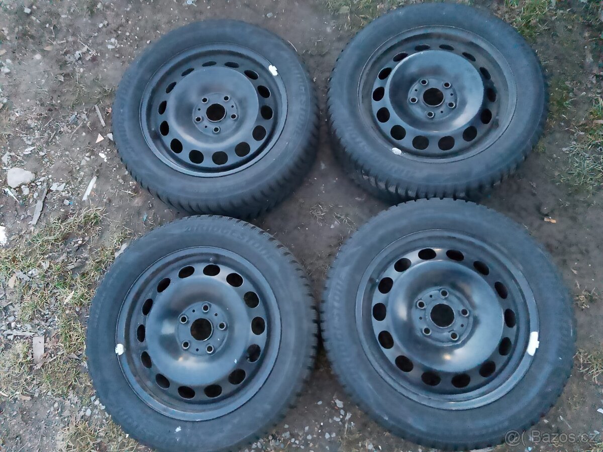 6x16 5x112 et48 ocelová kola Škoda,VW + zimní pneu 205/55/16